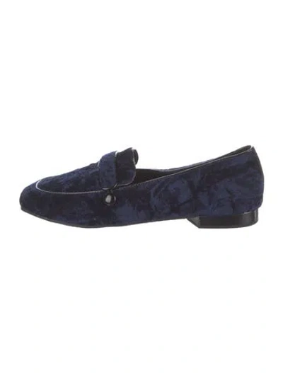 Pre-owned Donald Pliner Velvet Loafers In Blue