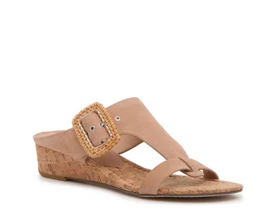 Donald Pliner Vine Wedge Sandal In Brown