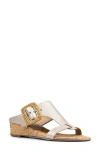 Donald Pliner Vine Wedge Sandal In Platinum