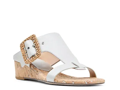 Donald Pliner Vine Wedge Sandal In Silver