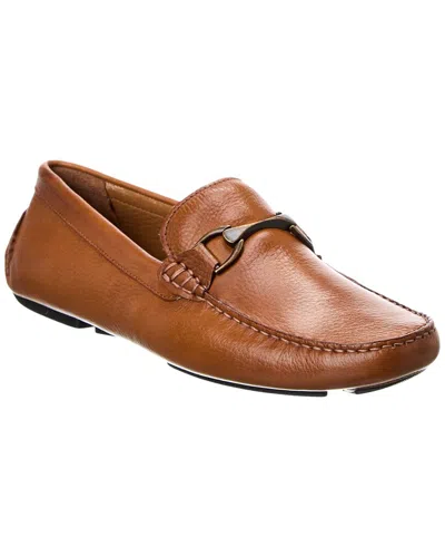 Donald Pliner Vitali Leather Driver In Brown