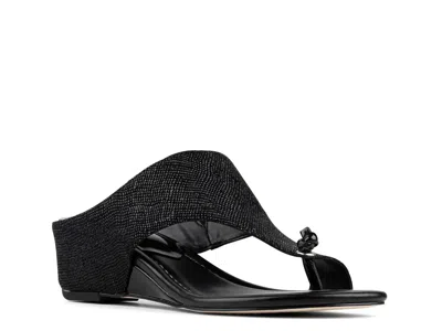 Donald Pliner Vivika Wedge Sandal In Black