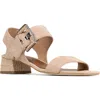 Donald Pliner Croc Embossed Heel Sandal In Sand