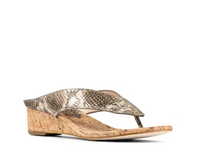 Donald Pliner Vylette Wedge Sandal In Brown