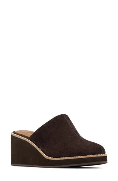 Donald Pliner Wedge Mule In Dark Brown
