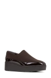 Donald Pliner Wedge Slip-on Loafer In Dark Brown