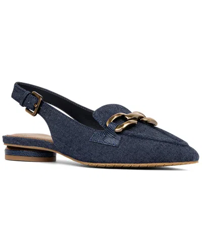 DONALD PLINER WILLIAMSDN DENIM CHAIN SLING LOAFER