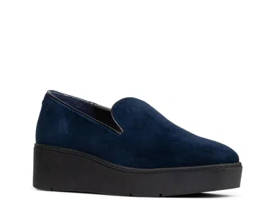 Donald Pliner Witty Wedge Slipon In Blue