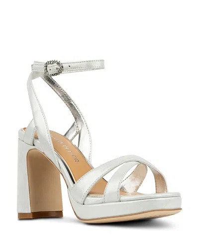 Donald Pliner Women's Ankle Strap Leather Suede Platform Sandals In Multi
