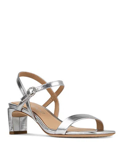 Donald Pliner Block Heel Sandal In Metallic