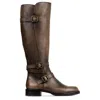 Donald Pliner Carlota Knee High Moto Boot In Dark Brown