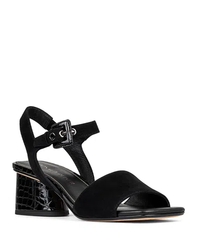 Donald Pliner Women's Aaro City Mid Heel Sandals In Black