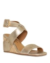 DONALD PLINER WOMEN'S CRISSCROSS ANKLE STRAP WEDGE SANDALS