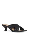 Donald Pliner Women's Cross Strap Kitten Heel Slide Sandals In Black