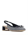 Donald Pliner Dara Slingback Square Toe Pump In Navy
