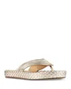 Donald Pliner Dasara Platform Flip Flop In Silver