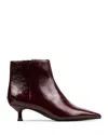 Donald Pliner Kitten Heel Pointed Toe Bootie In Burgundy