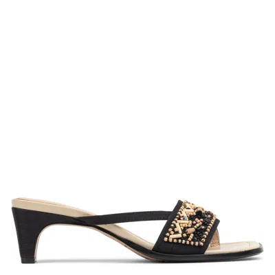 Donald Pliner Women Dhora Black Natural Beaded Dress