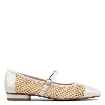 Donald Pliner Ditzy Mary Jane Ballet Flat In White
