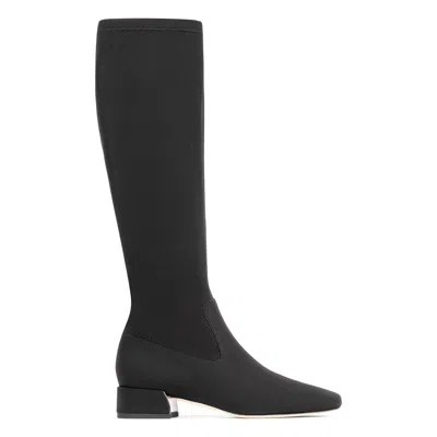 Donald Pliner Women Dolores Knee-high Black Crepe Boot