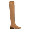 Donald Pliner Women Dolores Over-the-knee Saddle Suede Boot In White