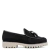 Donald Pliner Eclipse Suede Loafer In Black