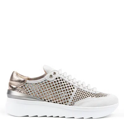Donald Pliner Women Fabbio Silver Bone Casual In White