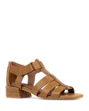 Donald Pliner Falesia Block Heel Fisherman Sandal In Saddle