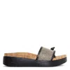 Donald Pliner Women Farrah Black Canvas Casual In White