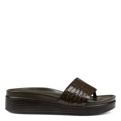 Donald Pliner Women Fifi Military Green Casual In Black