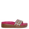 Donald Pliner Women's Slip On Wedge Slide Sandals In Multi Raffia
