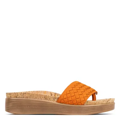 Donald Pliner Women Fifi Orange Woven Casual
