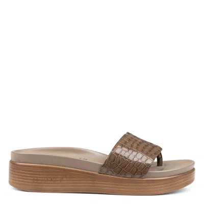 Donald Pliner Women Fifi Taupe Croco Casual In Brown
