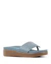 Donald Pliner Fifi Platform Wedge Flip Flop In Denim