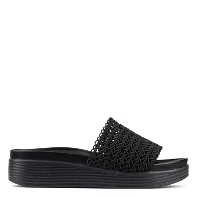 Donald Pliner Frou Platform Wedge Sandal In Black