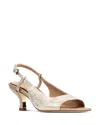 Donald Pliner Women's Grinn Leather Peep Toe Slingback Pumps In Neutral