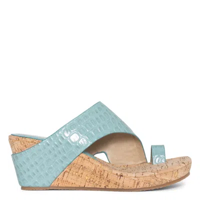 Donald Pliner Women Gyer Denim Croco Casual In Blue