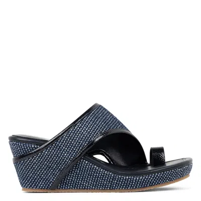 Donald Pliner Women Gyer Navy Denim Casual In Blue