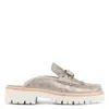 Donald Pliner Kiltie Fringe Moc Toe Loafer Mule In Light Taupe