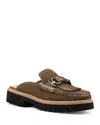 Donald Pliner Kiltie Fringe Loafer Mule In Biscotti