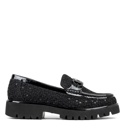 Donald Pliner Women Helio Black Bouclé Casual In White