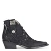 Donald Pliner Women Hendrik Black Denim Bootie In Black Denim