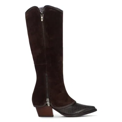 Donald Pliner Women Kaydence Dark Brown Boot In Black