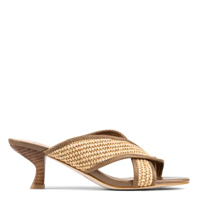 Donald Pliner Women Kaysha Saddle Raffia Casual In Brown