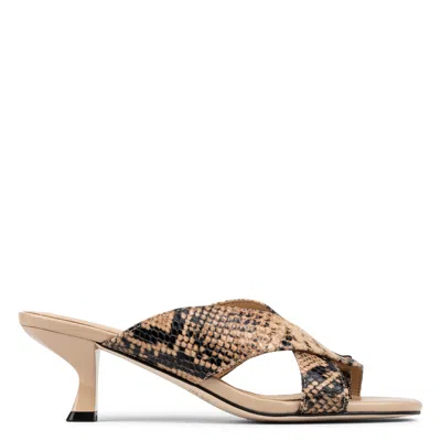 Donald Pliner Mule Kitten Heel Sandal In Animal Print