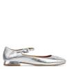 Donald Pliner Larro Cap Toe Mary Jane Flat In Silver