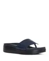 Donald Pliner Fifi Platform Wedge Flip Flop In Navy