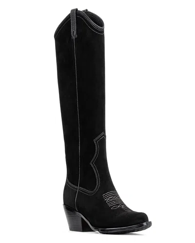 Donald Pliner Women's Leather Suede Western Boots In Black