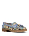 Donald Pliner Lenny Woven Raffia Tassel Loafer In Navy Multi