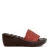 Donald Pliner Basketweave Wedge Sandal In Persimmon